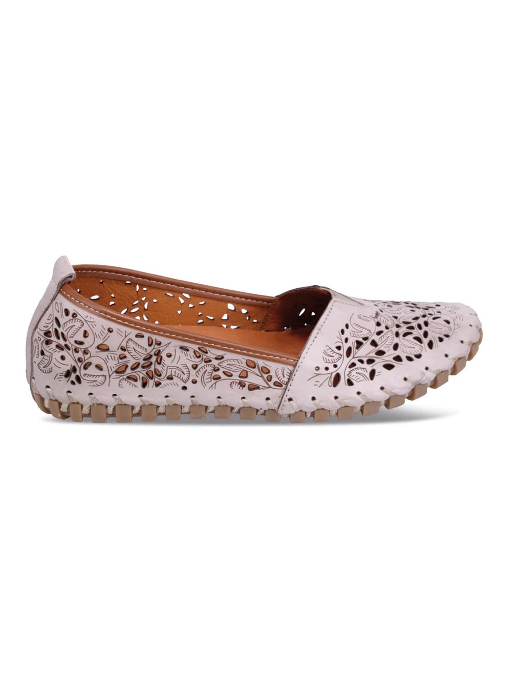 Biza Spain Sophie Slip On Flats Gray Leather Shoes size 40 9-9.5 Office Summer